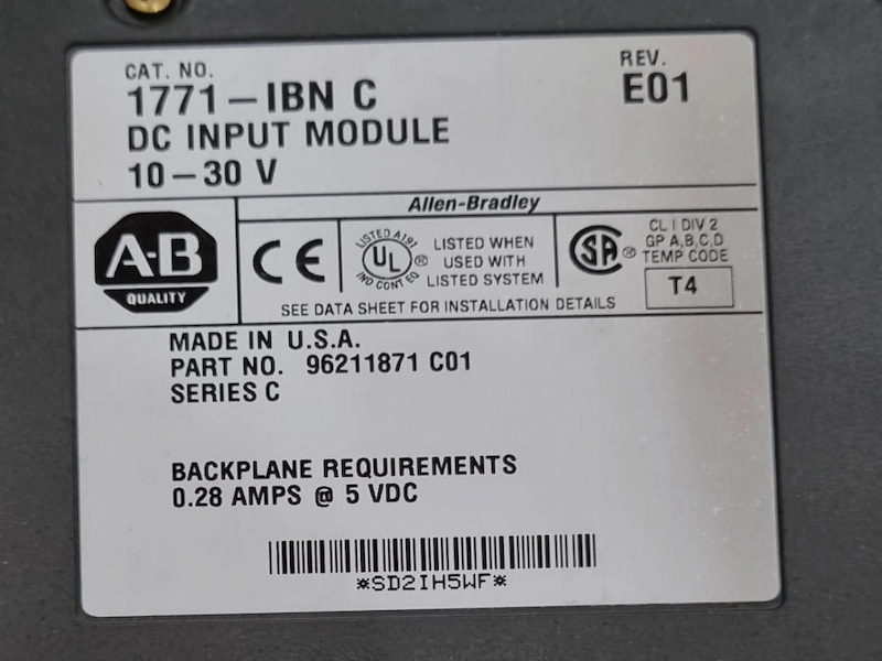 Allen-Bradley 1771-IBN Allen-Bradley 1771-IBN